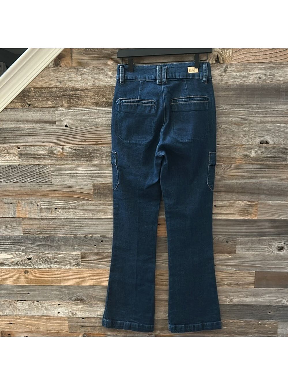 NWT Paige Dion Cargo Pockets Gracie Lou Wide Leg Jean Size 26 - Picture 7 of 13
